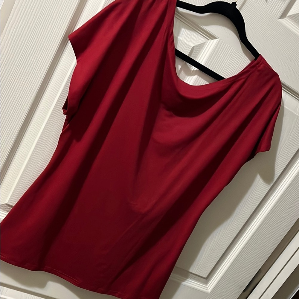 1XL Red SHEIN Knot Front Design Top